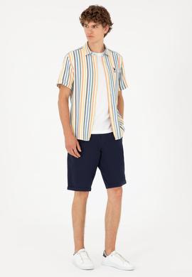 Erkek Lacivert Dokuma Şort - 50283362010