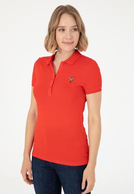 Kadın Kırmızı Polo Yaka Tişört - 50280067031