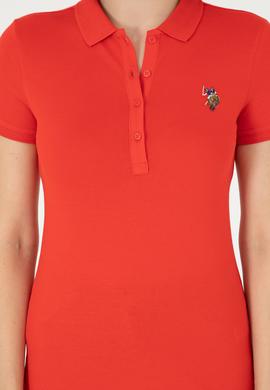 Kadın Kırmızı Polo Yaka Tişört - 50280067031