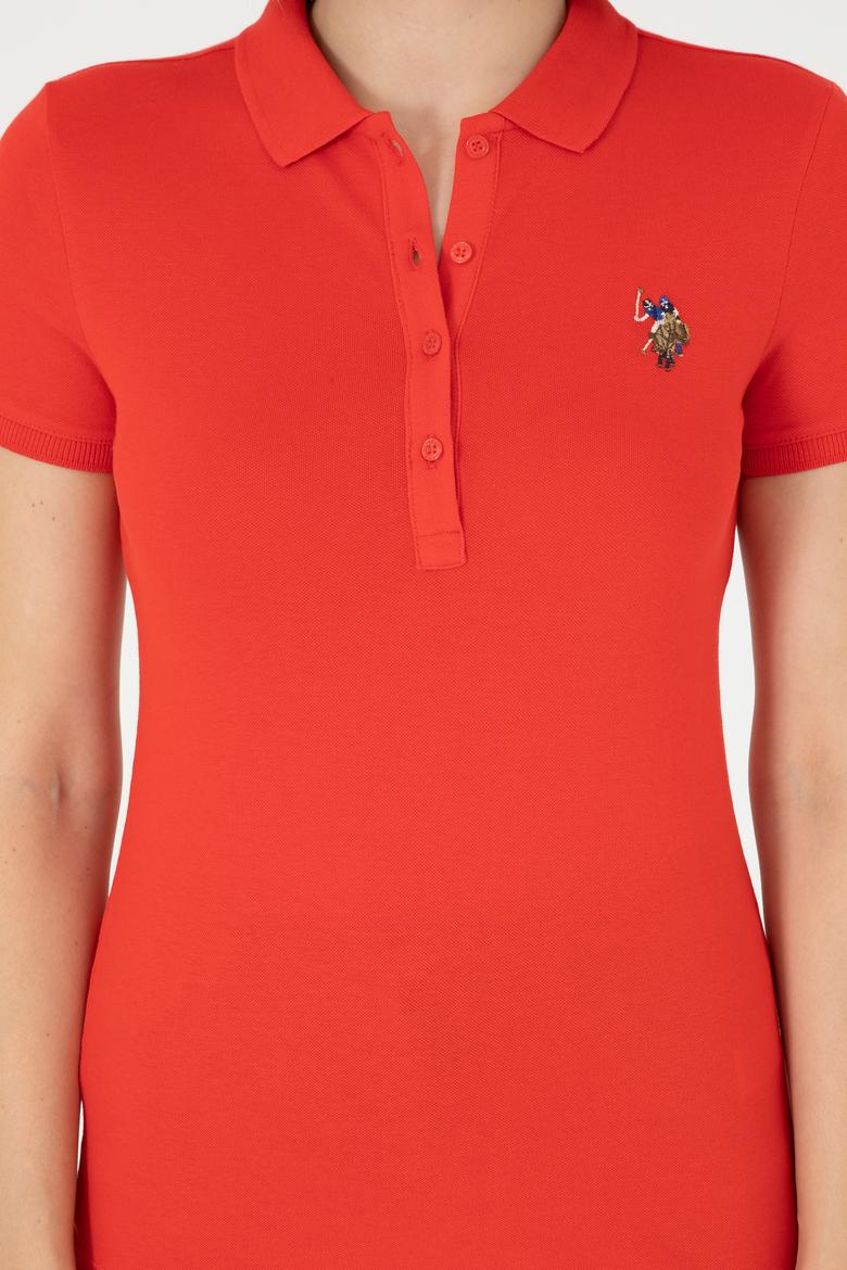 Kadın Kırmızı Polo Yaka Tişört - 50280067031