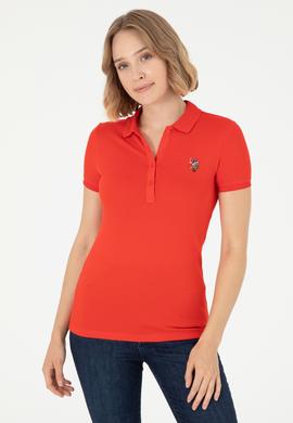Kadın Kırmızı Polo Yaka Tişört - 50280067031