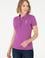 Kadın Mor Basic Polo Yaka Tişört