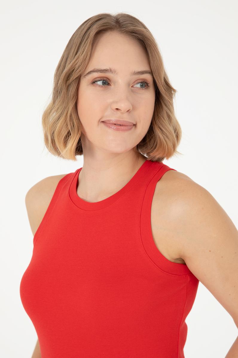 Kadın Kırmızı Basic Tişört