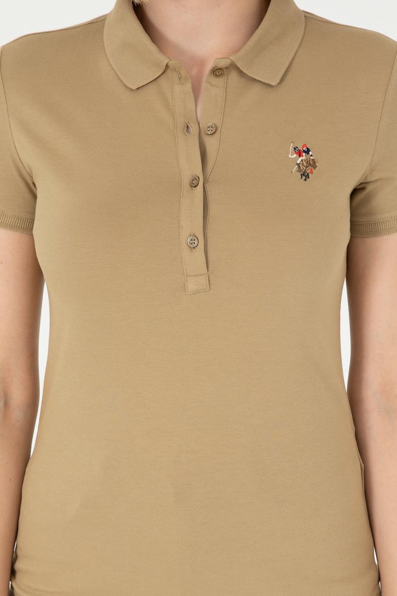 Kadın Haki Polo Yaka Tişört - 50280067079