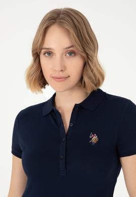 Kadın Lacivert Polo Yaka Tişört - 50280067015