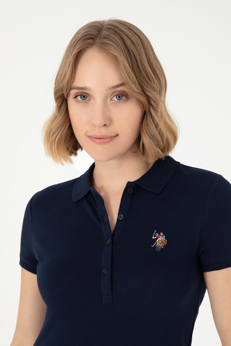 Kadın Lacivert Polo Yaka Tişört - 50280067015