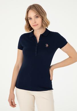 Kadın Lacivert Polo Yaka Tişört - 50280067015