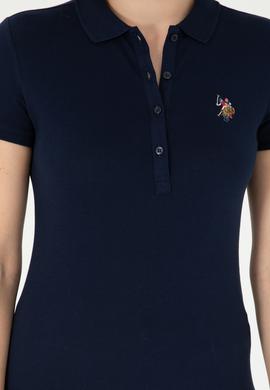 Kadın Lacivert Polo Yaka Tişört - 50280067015