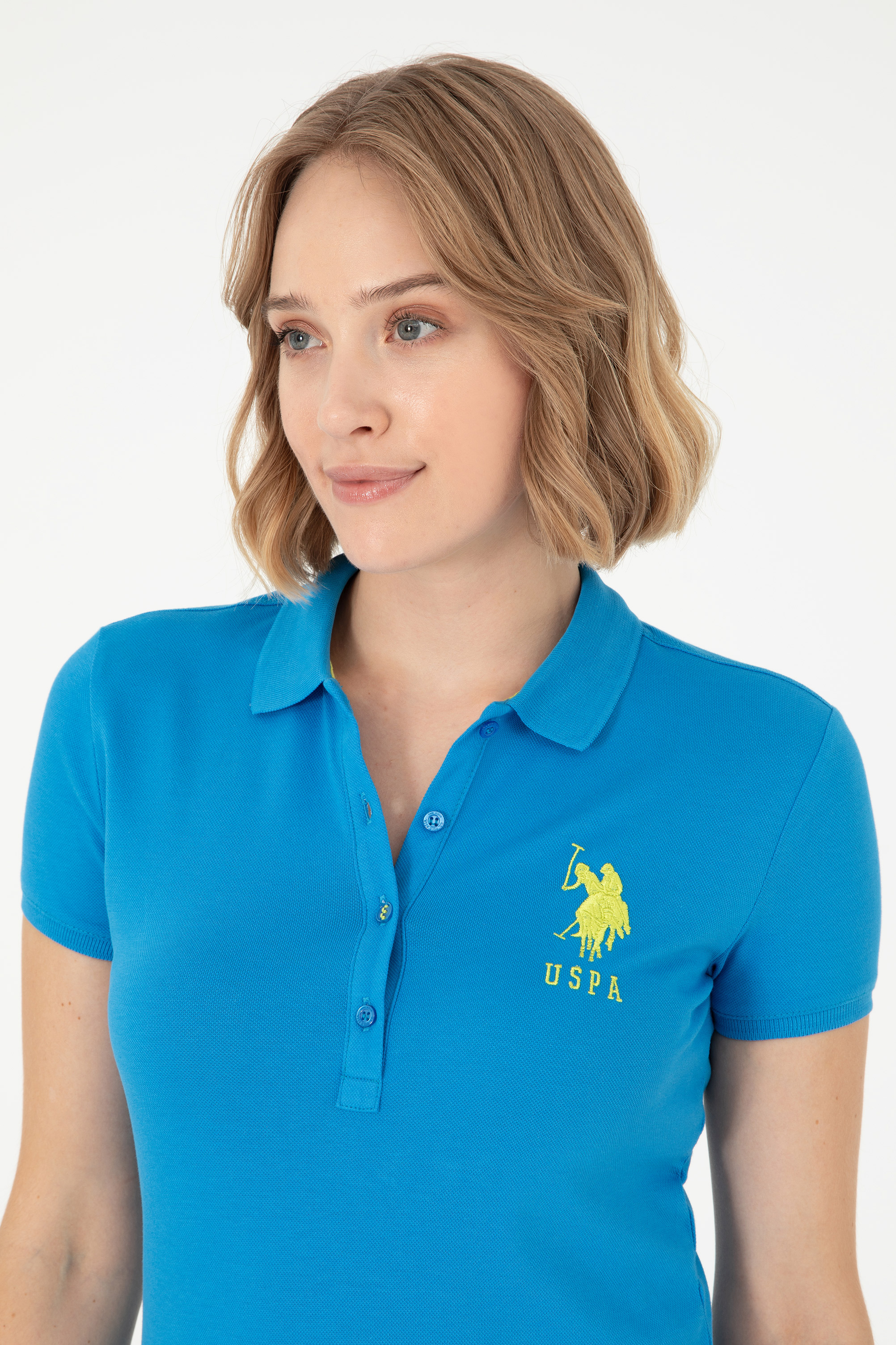 پولوشرت اندامی یقه پولو زنانه یو اس پولو | U.S. Polo Assn. - تصویر 2