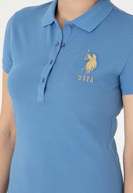 Kadın Koyu Mavi Polo Yaka Mini Boy Örme Elbise - 50280069090