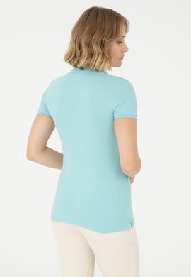 Kadın Su Yeşili Basic Polo Yaka Tişört - 50280071182