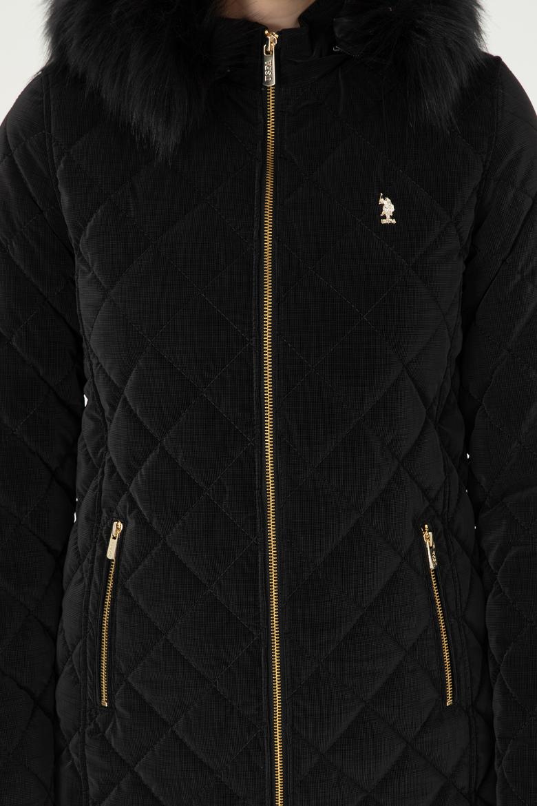 Kadın Siyah Deri Mont - 50297230004