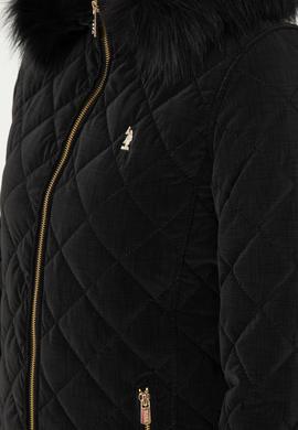 Kadın Siyah Deri Mont - 50297230004