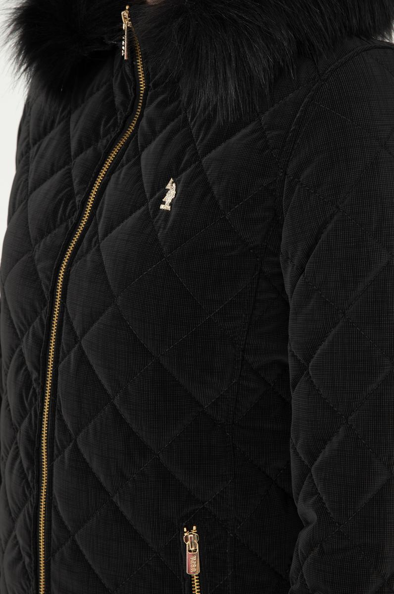 Kadın Siyah Deri Mont