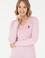 Kadın Pembe V Yaka Basic Kazak