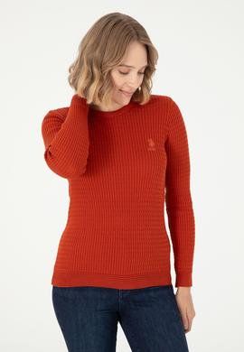 Kadın Kiremit Bisiklet Yaka Kazak - 50288979020