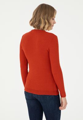 Kadın Kiremit Bisiklet Yaka Kazak - 50288979020