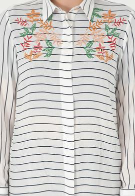 Kadın Lacivert Uzun Kollu Gömlek - 50289485007