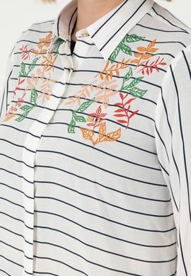 Kadın Lacivert Uzun Kollu Gömlek - 50289485007