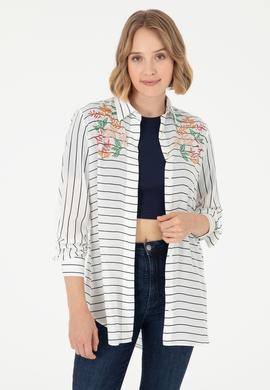 Kadın Lacivert Uzun Kollu Gömlek - 50289485007