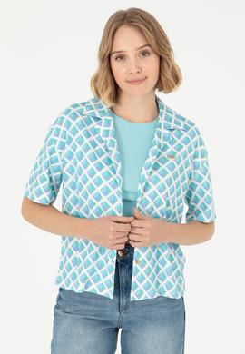 Kadın Mint Örme Gömlek - 50281784012