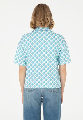 Kadın Mint Örme Gömlek - 50281784012