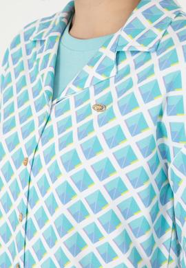 Kadın Mint Örme Gömlek - 50281784012