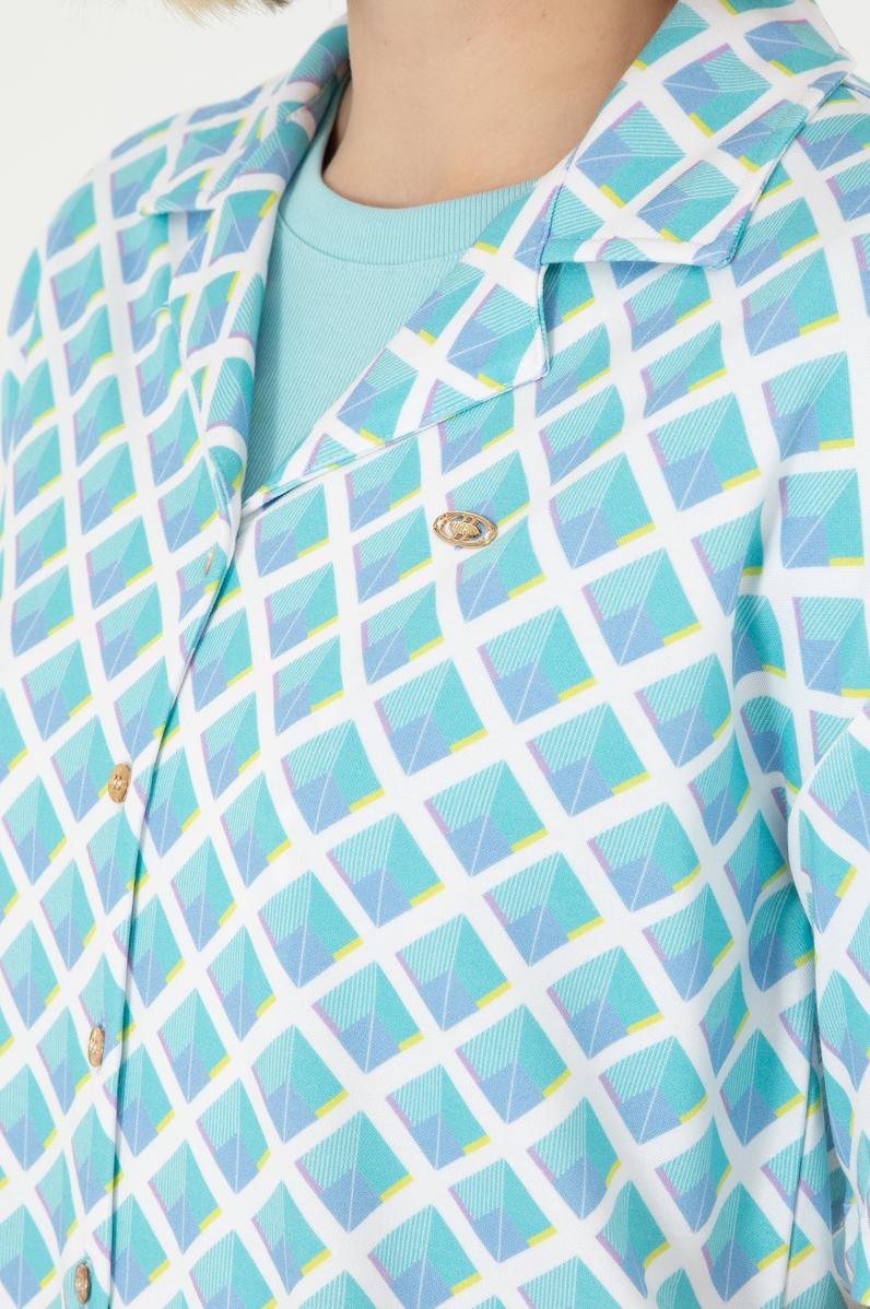 Kadın Mint Örme Gömlek