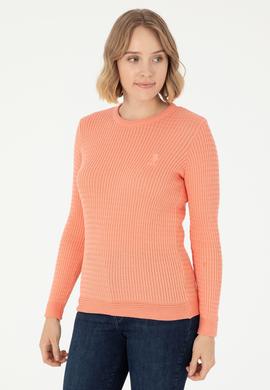 Kadın Somon Bisiklet Yaka Basic Kazak - 50288979027