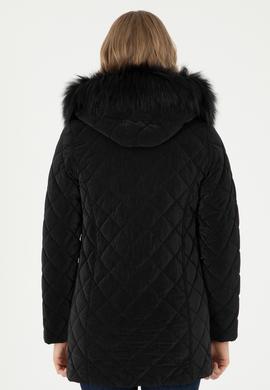 Kadın Siyah Deri Mont - 50297230004