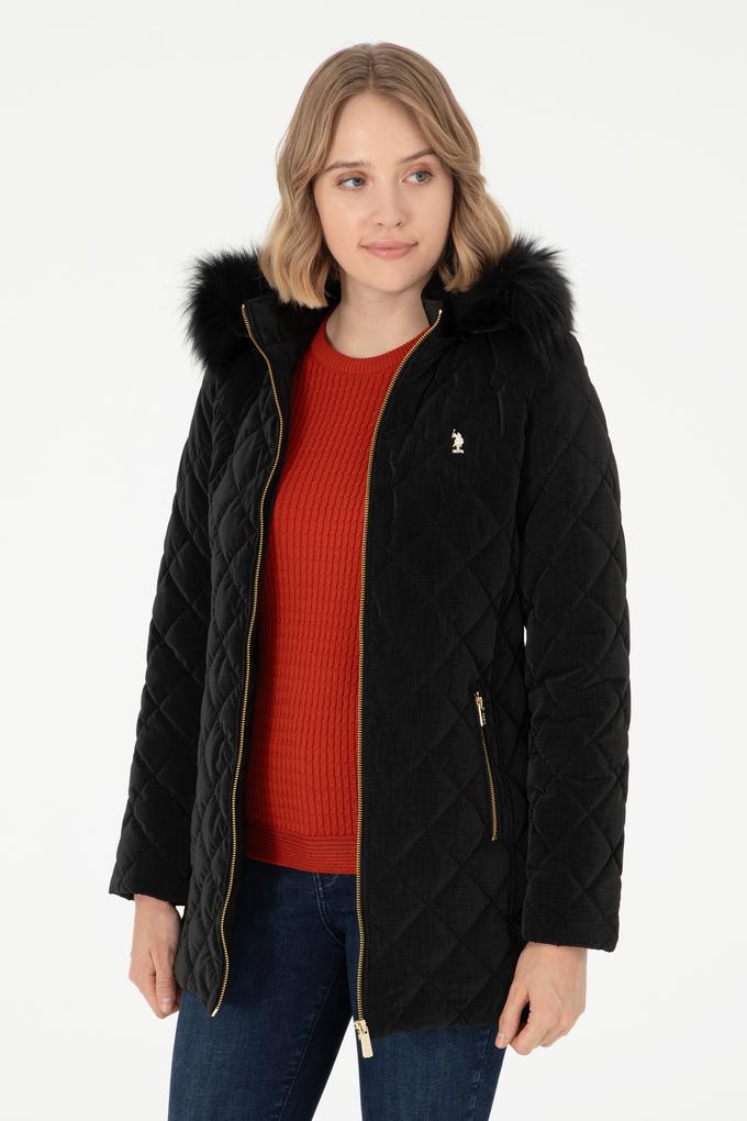 Kadın Siyah Deri Mont