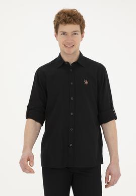 Erkek Siyah Uzun Kollu Basic Gömlek - 50284297101