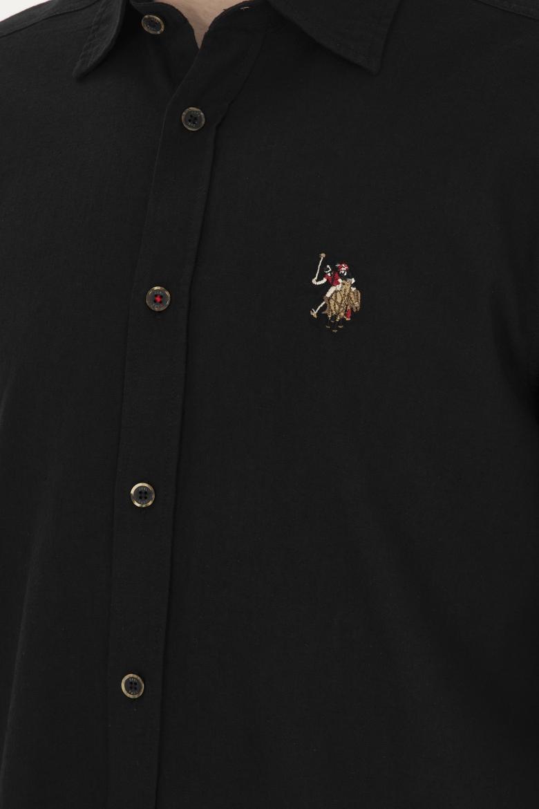 Erkek Siyah Uzun Kollu Basic Gömlek - 50284297101