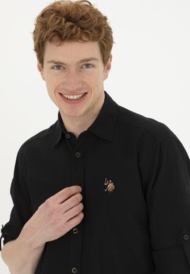 Erkek Siyah Uzun Kollu Basic Gömlek - 50284297101