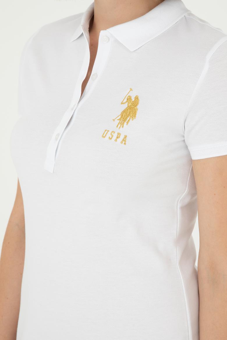 Kadın Beyaz Polo Yaka Mini Boy Örme Elbise - 50280069002