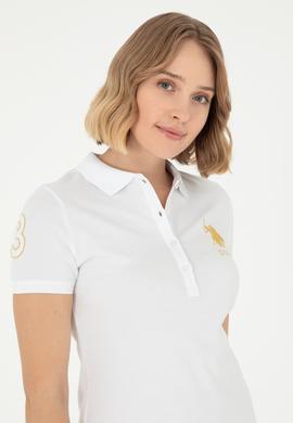 Kadın Beyaz Polo Yaka Mini Boy Örme Elbise - 50280069002