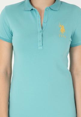 Kadın Mint Polo Yaka Mini Boy Örme Elbise - 50280069034