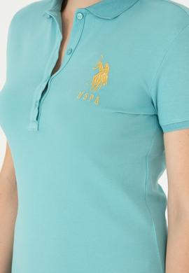 Kadın Mint Polo Yaka Mini Boy Örme Elbise - 50280069034