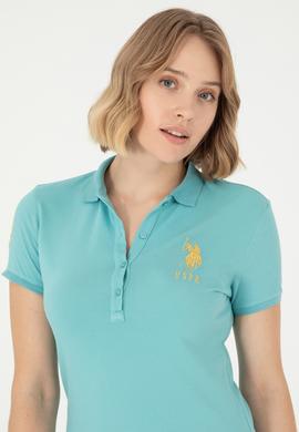 Kadın Mint Polo Yaka Mini Boy Örme Elbise - 50280069034