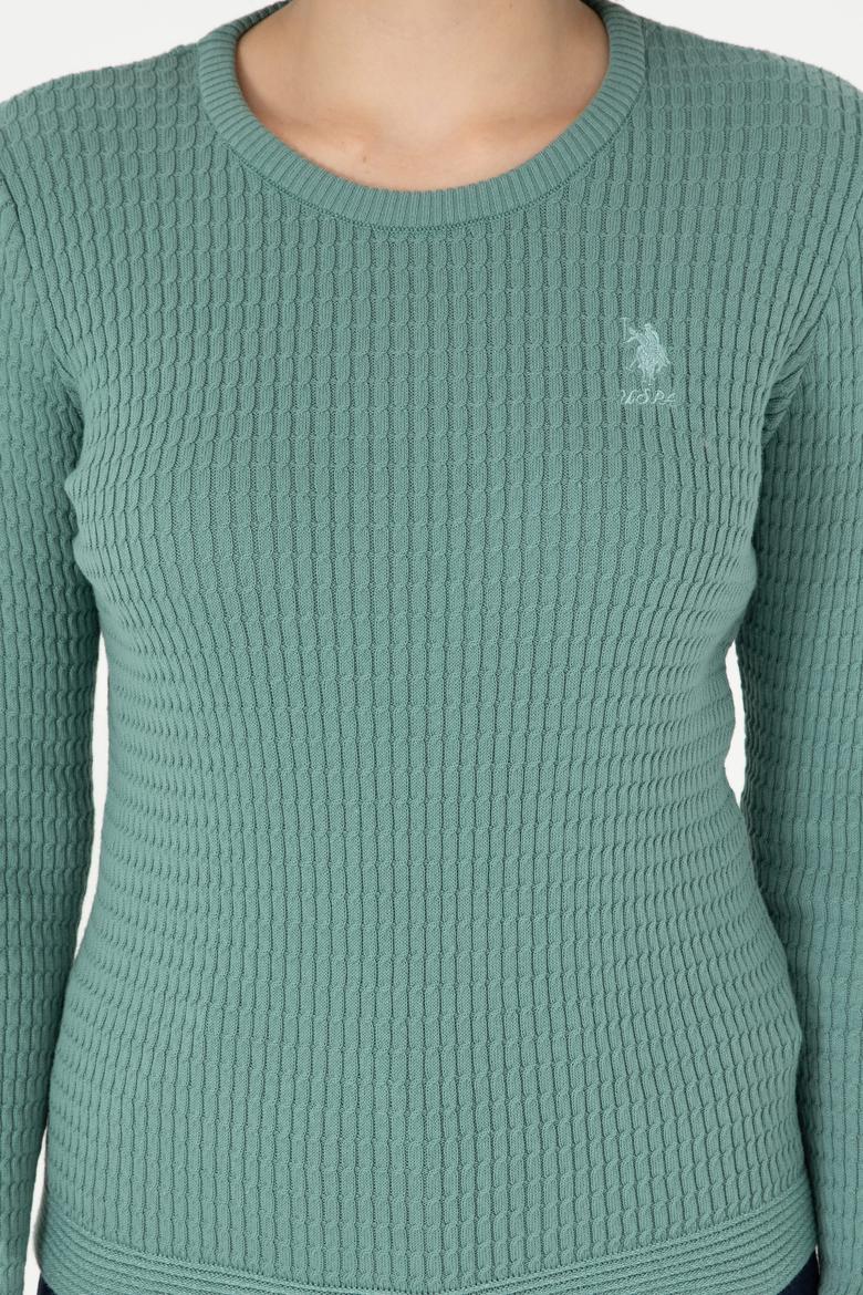 Kadın Mint Bisiklet Yaka Basic Kazak - 50288979034