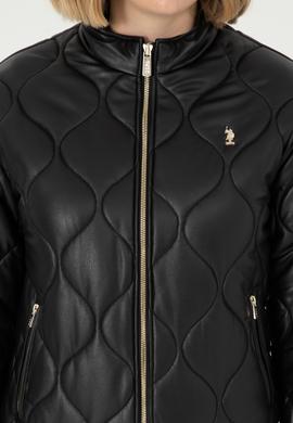 Kadın Siyah Deri Ceket - 50297262004