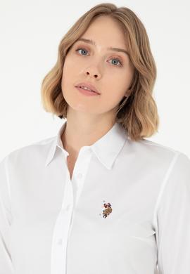 Kadın Beyaz Uzun Kollu Basic Gömlek - 50295710013