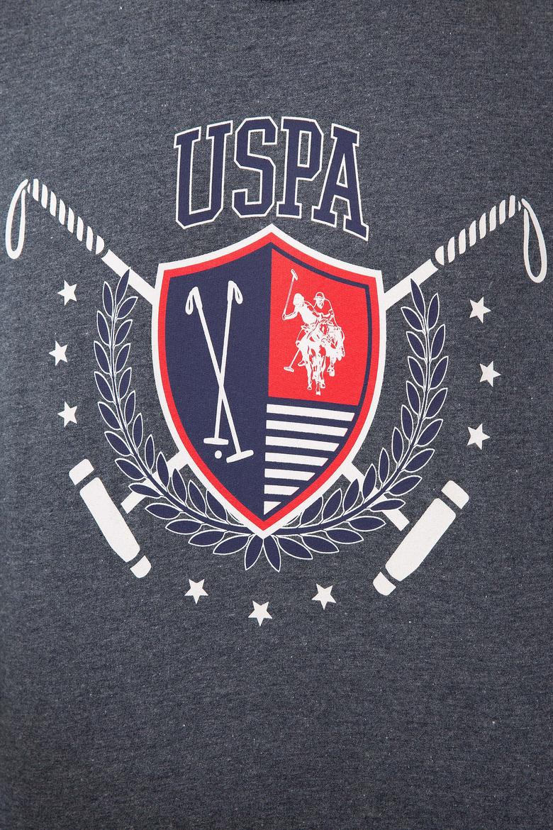 Erkek Koyu Gri Melanj Bisiklet Yaka Sweatshirt - 50215616001