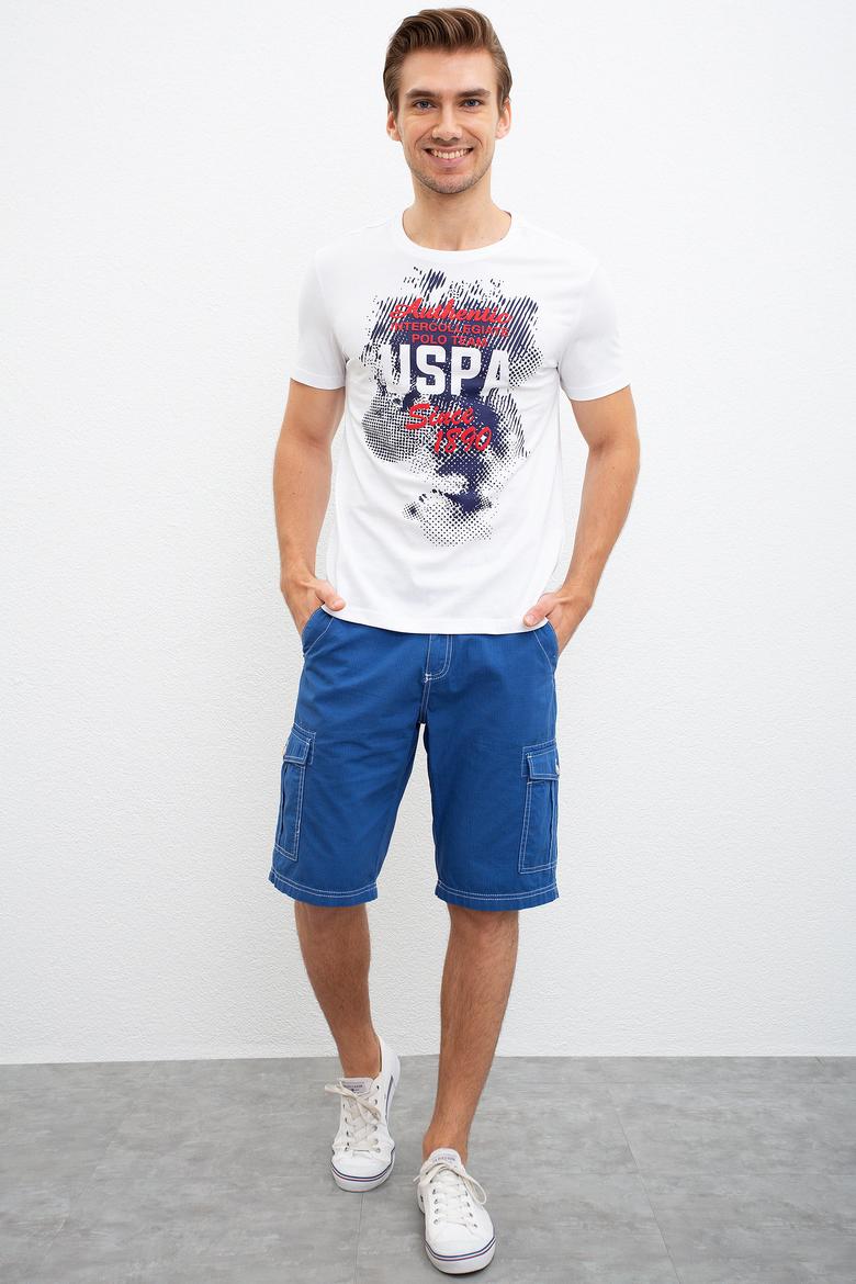 Erkek Beyaz Bisiklet Yaka T-Shirt - 50221091006