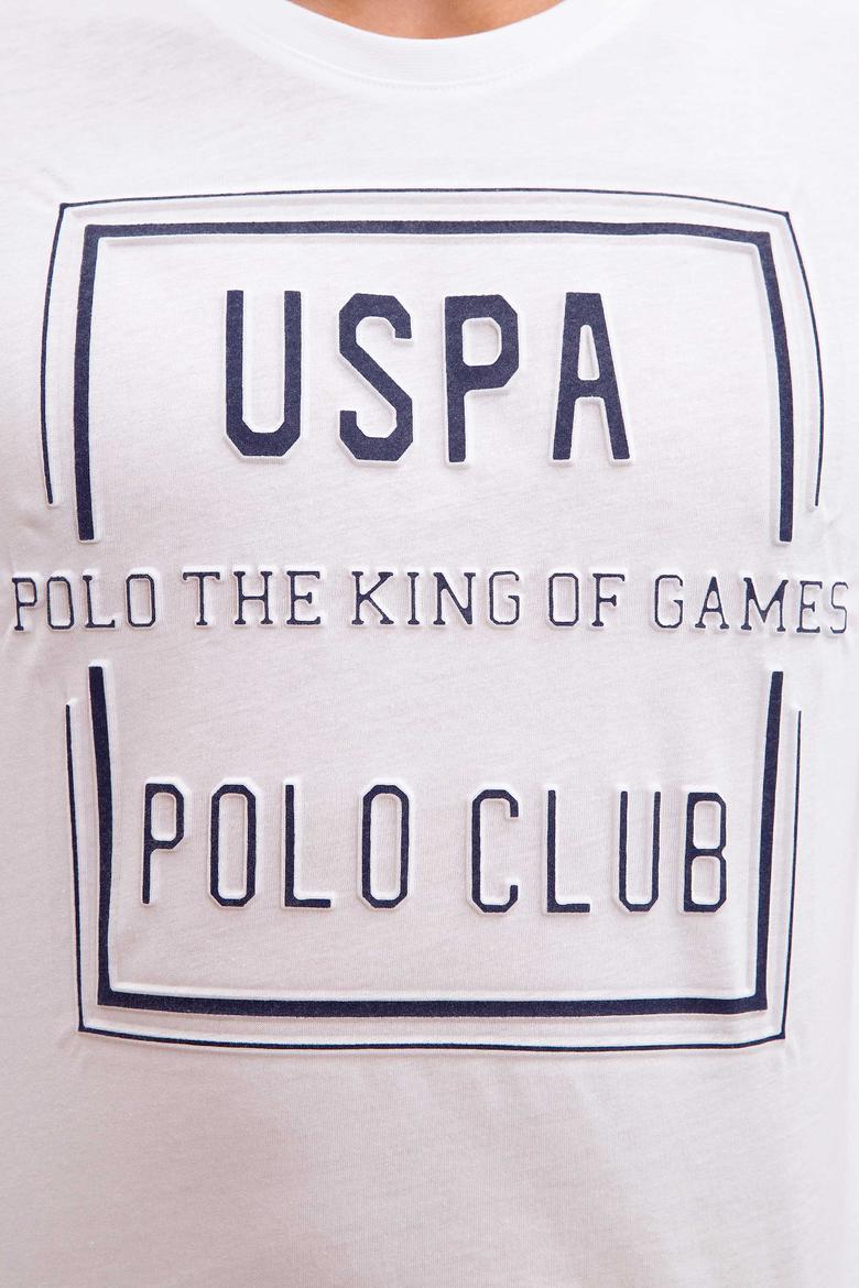 Erkek Beyaz Bisiklet Yaka T-Shirt - 50221085007