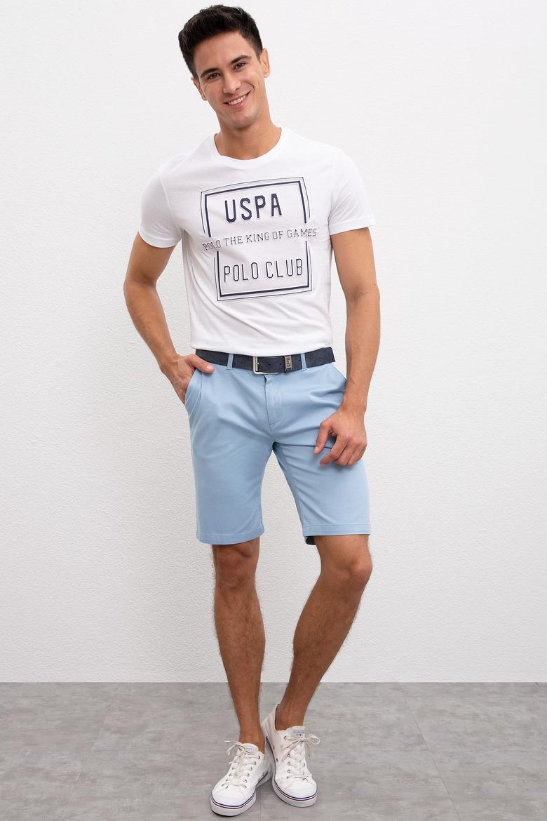 Erkek Beyaz Bisiklet Yaka T-Shirt - 50221085007