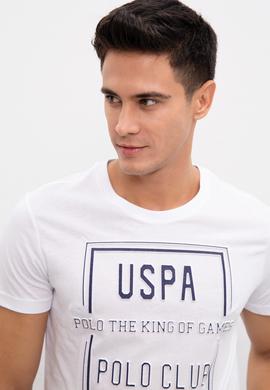 Erkek Beyaz Bisiklet Yaka T-Shirt - 50221085007