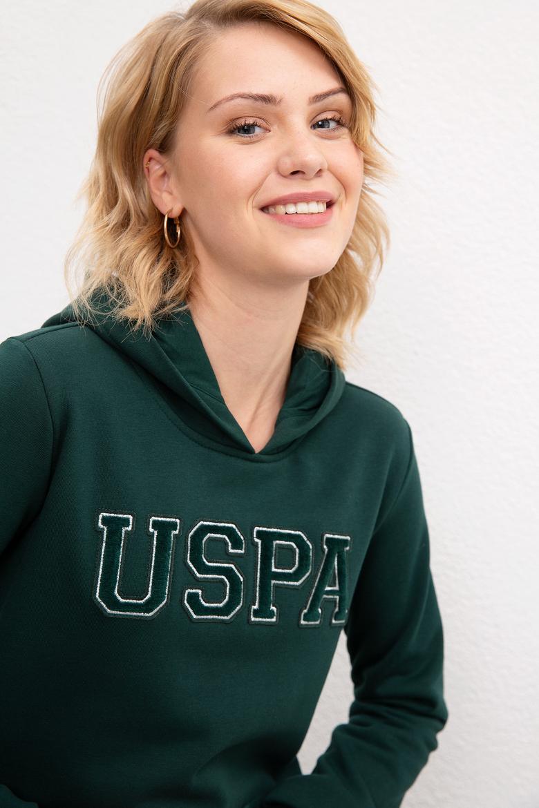 Kadın Koyu Yeşil Basic Sweatshirt - 50216083022