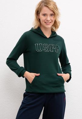 Kadın Koyu Yeşil Basic Sweatshirt - 50216083022