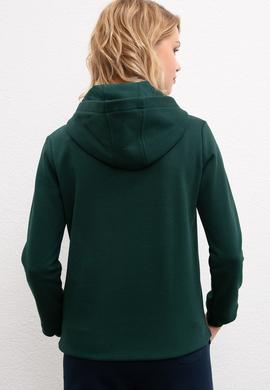 Kadın Koyu Yeşil Basic Sweatshirt - 50216083022